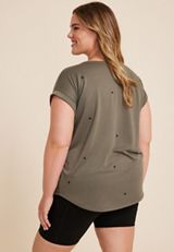 Plus Size 24/7 Clara Star Short Sleeve Tee, C14, small