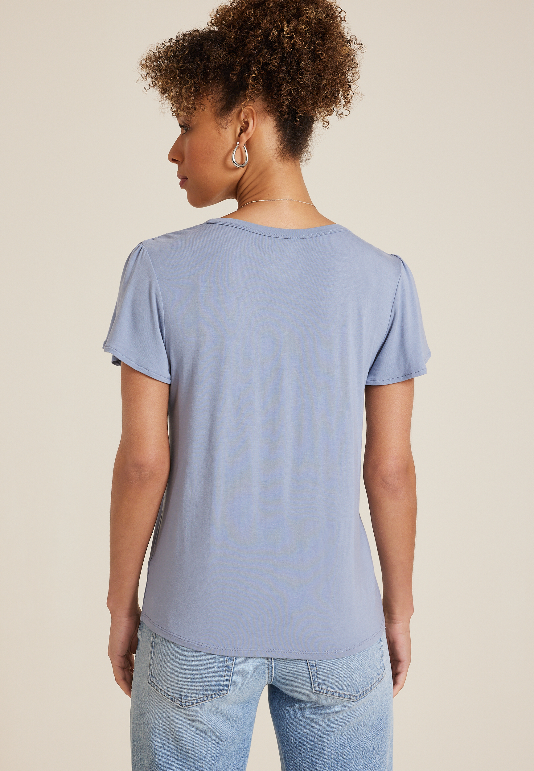 24/7 Waverly Flutter Sleeve Tee, C4656, large