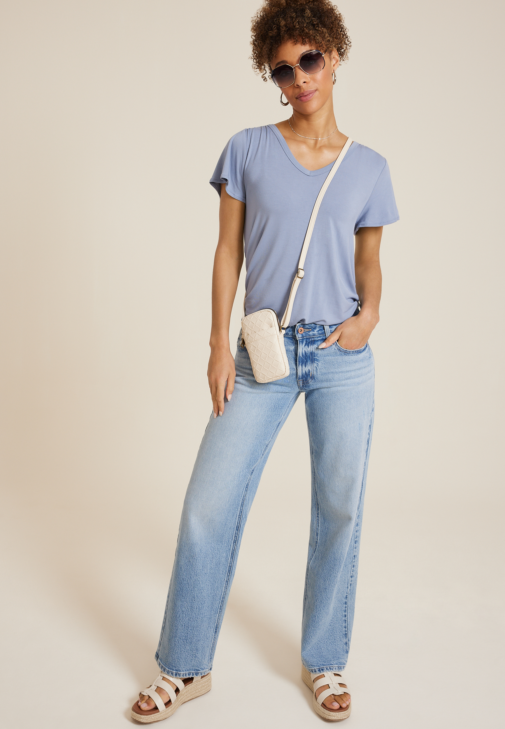 24/7 Waverly Flutter Sleeve Tee, C4656, large