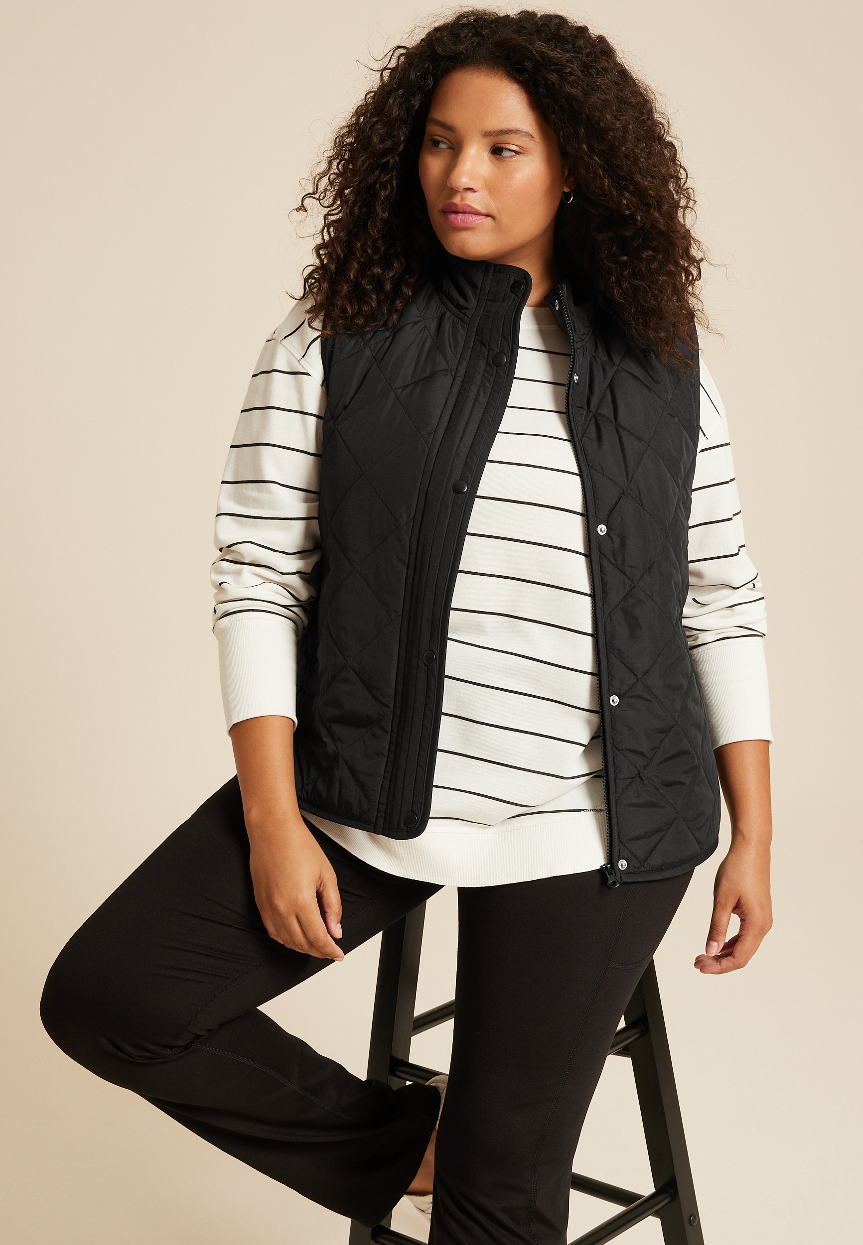 Plus Size Featherweight Quilted Vest
