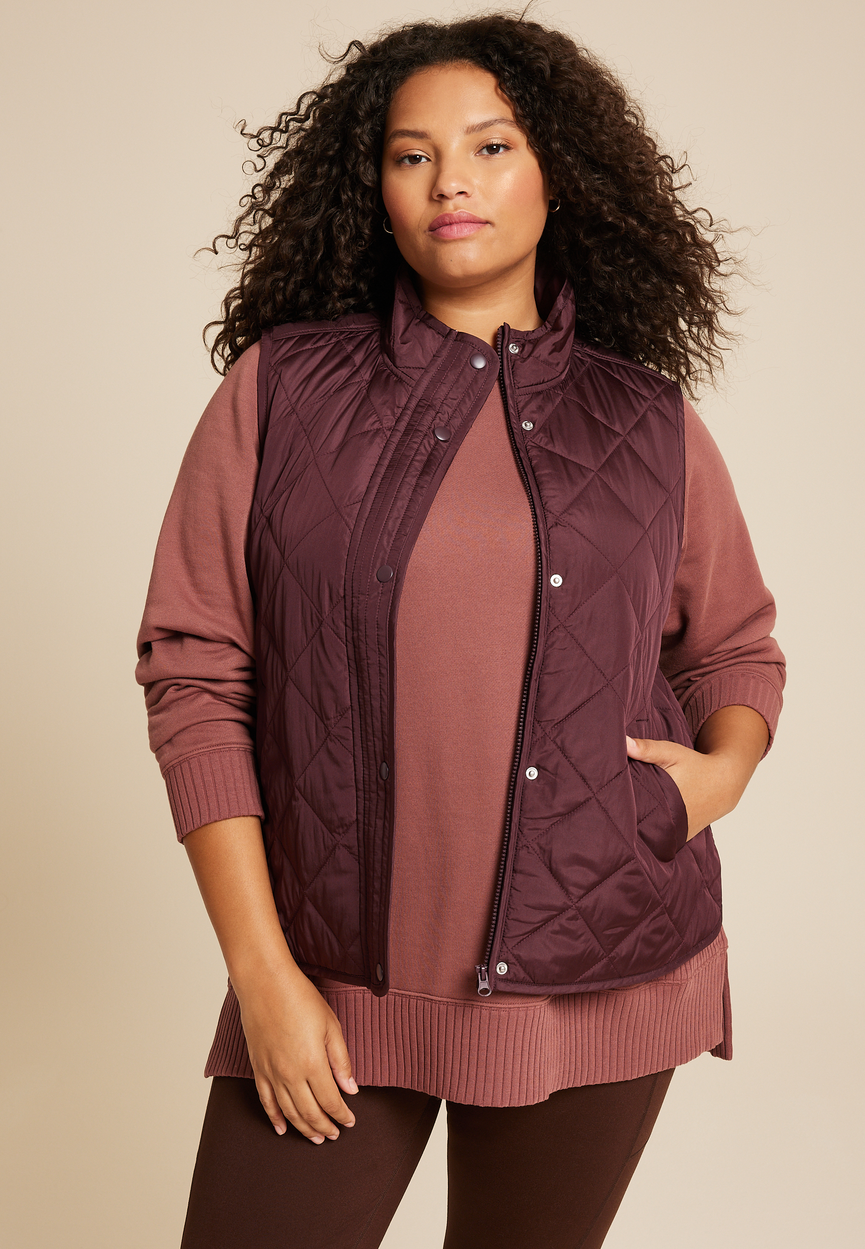 Plus size quilted vests hotsell