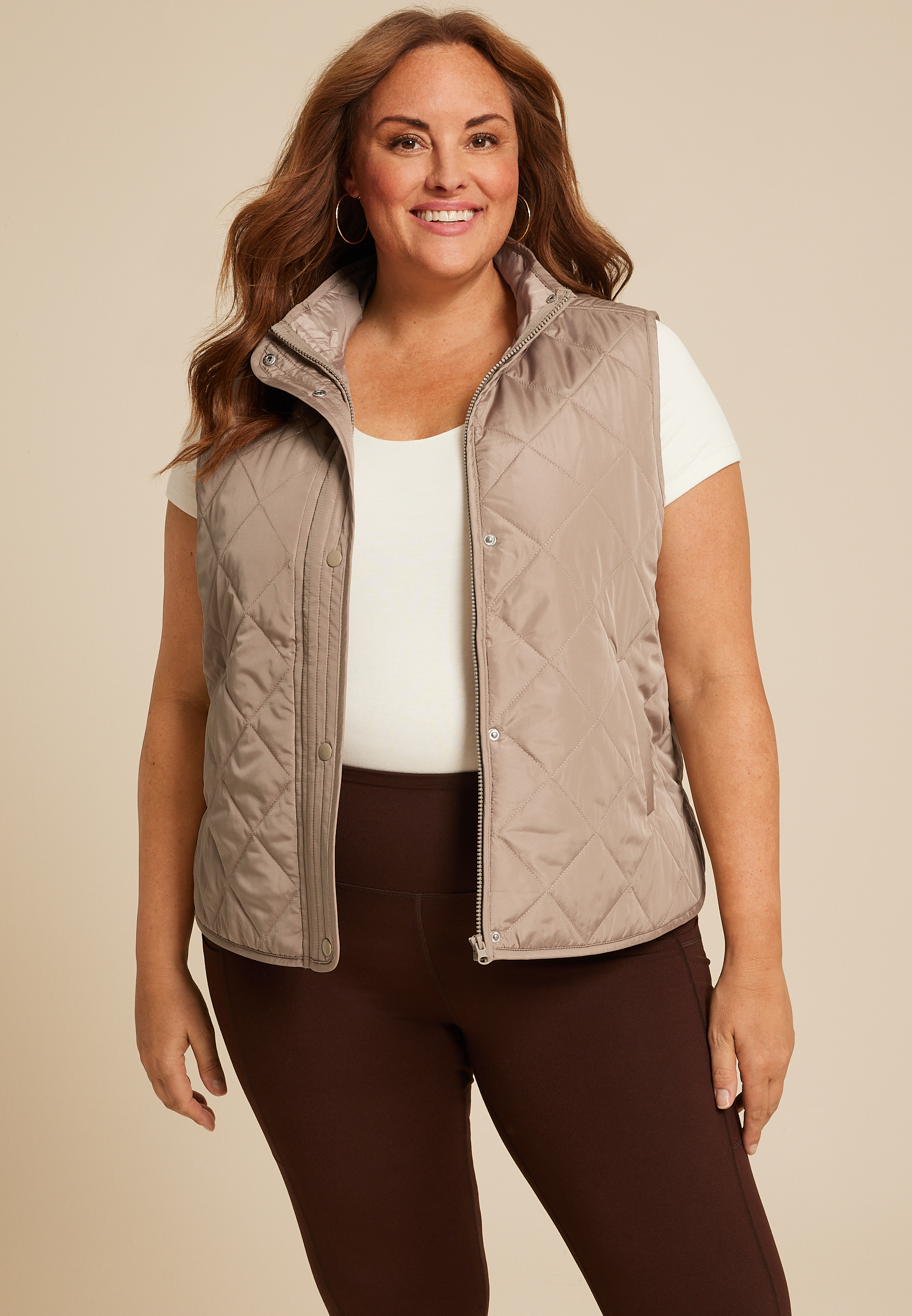 Plus size quilted vests best sale