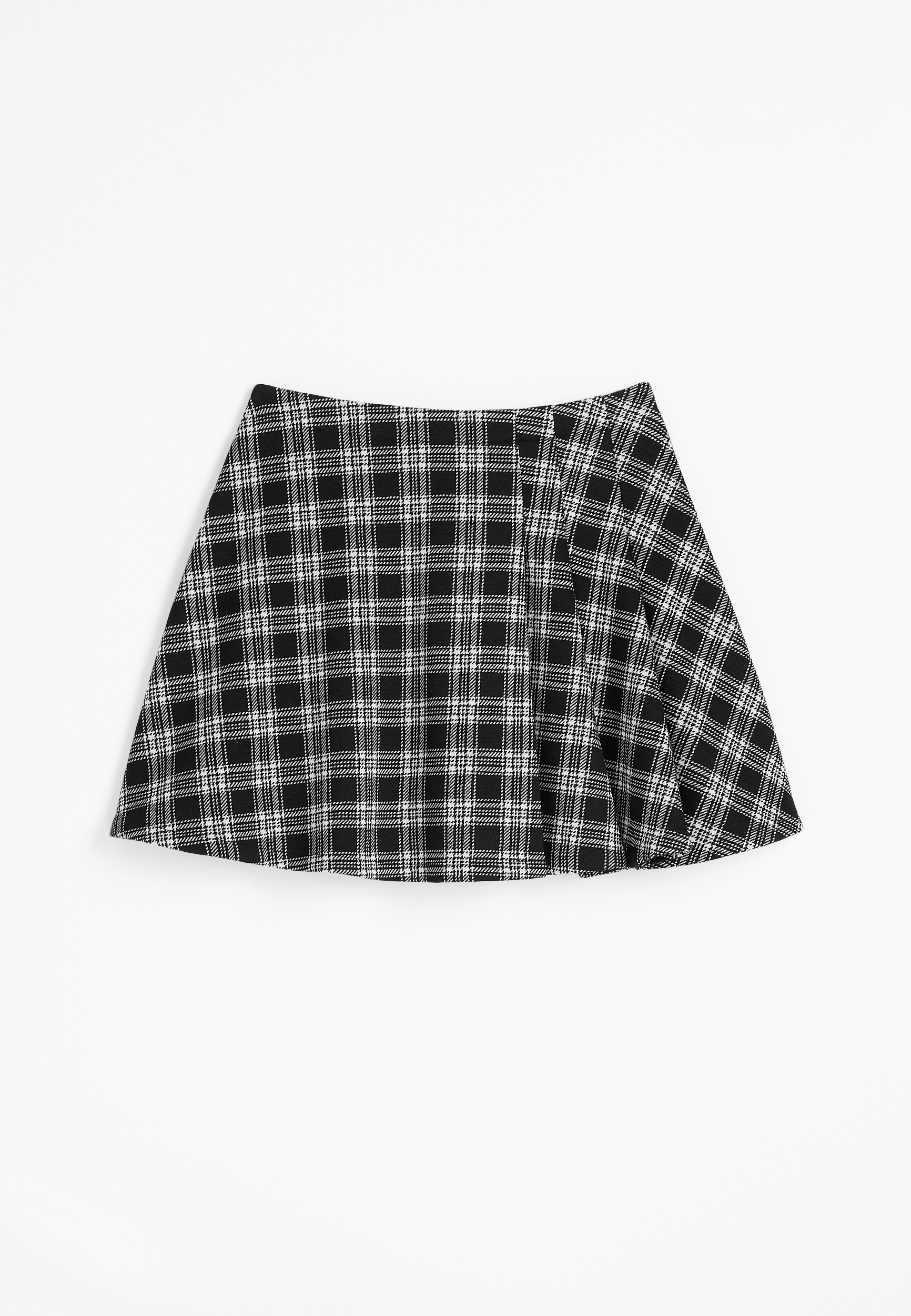 Girls Plaid Mid Rise Skirt