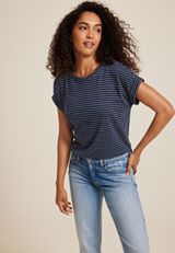 24/7 Clara Textured Short Sleeve Tee, C1919, small