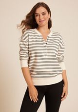 Striped Henley Pullover, C3986, small