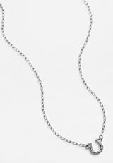 Silver Horseshoe Pendant Necklace, C431, small