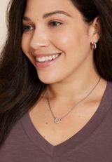Silver Horseshoe Pendant Necklace, C431, small