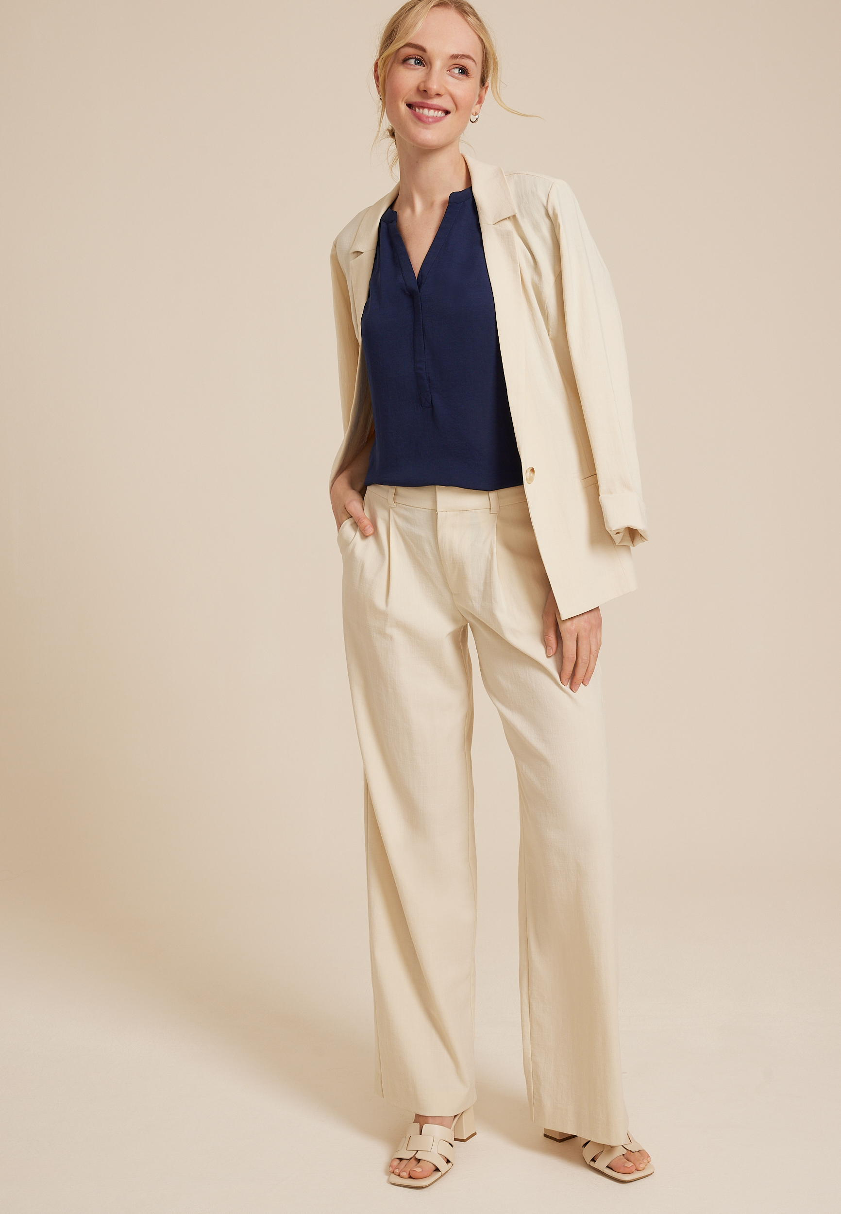 Dolman Notch Neck  Short Sleeve Blouse, C1919, large