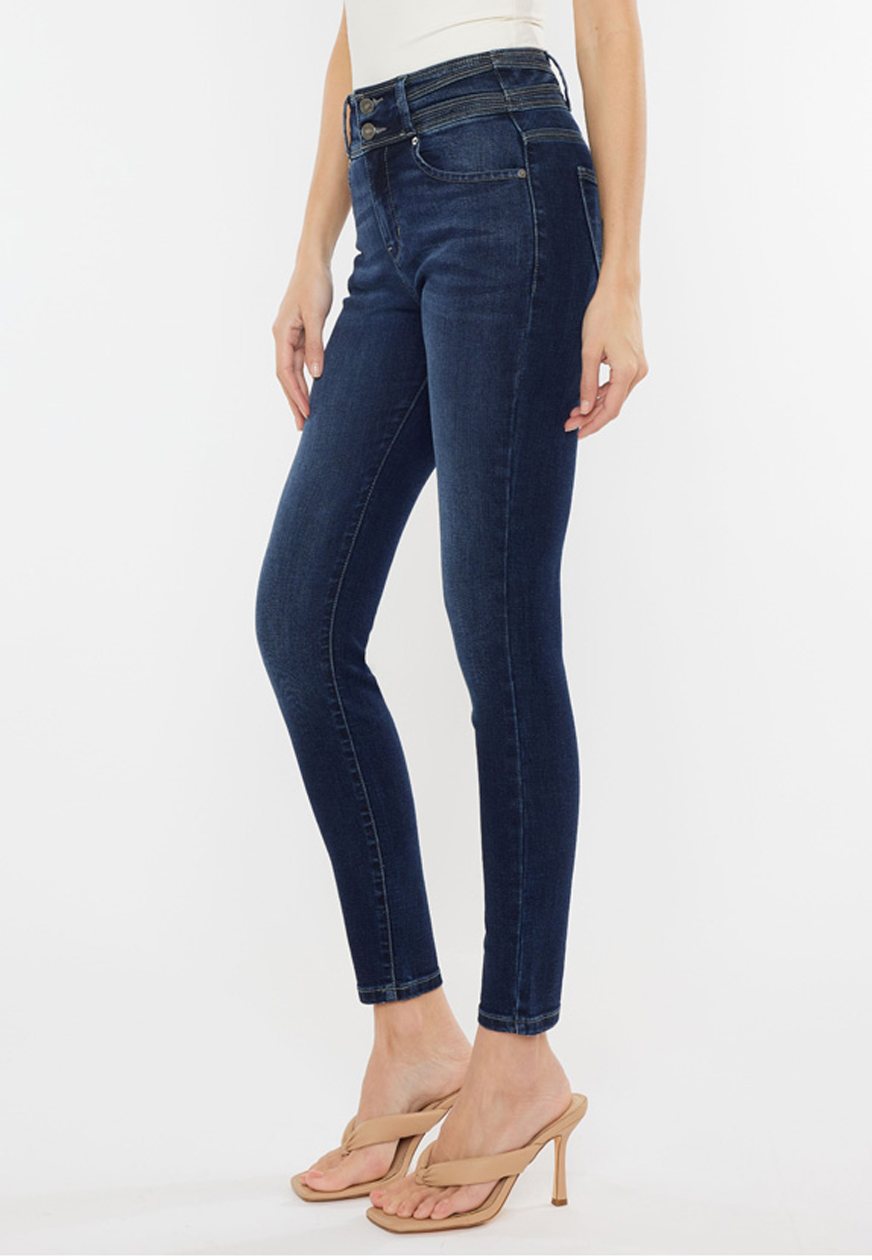 KanCan&trade; High Rise Double Button Skinny Jean, C258, large