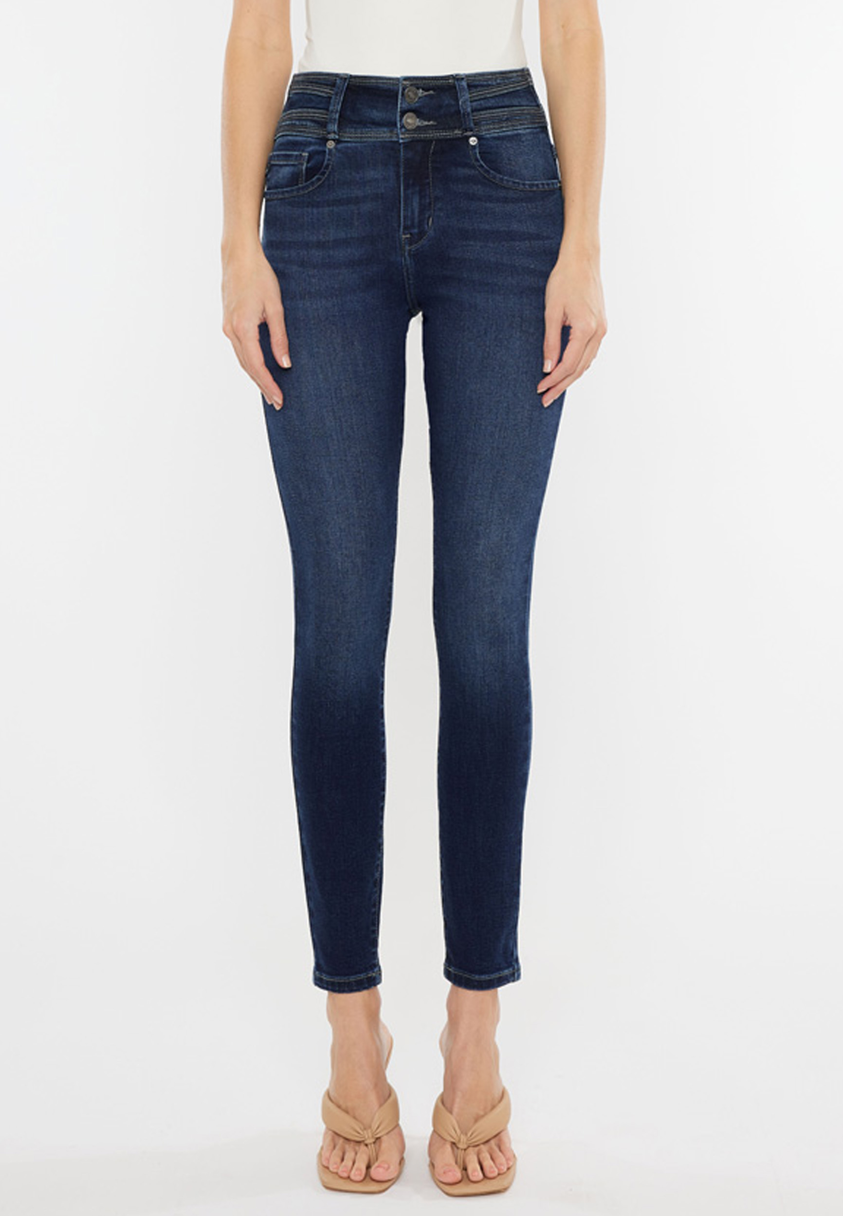 KanCan&trade; High Rise Double Button Skinny Jean, C258, large