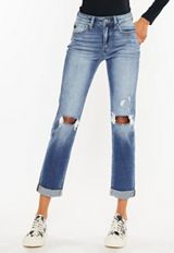 KanCan&trade; High Rise Open Ripped Slim Straight Jean, C3337, small