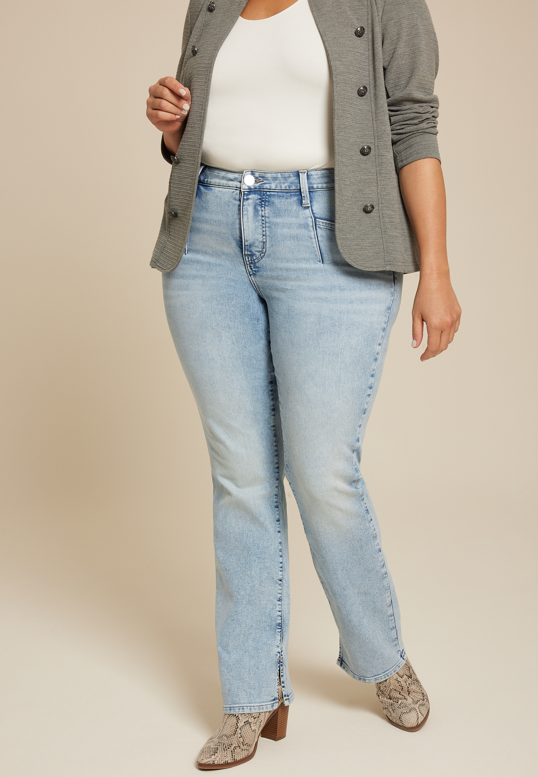 Plus Size Everflex™ No Gap High Rise Slim Boot Jean