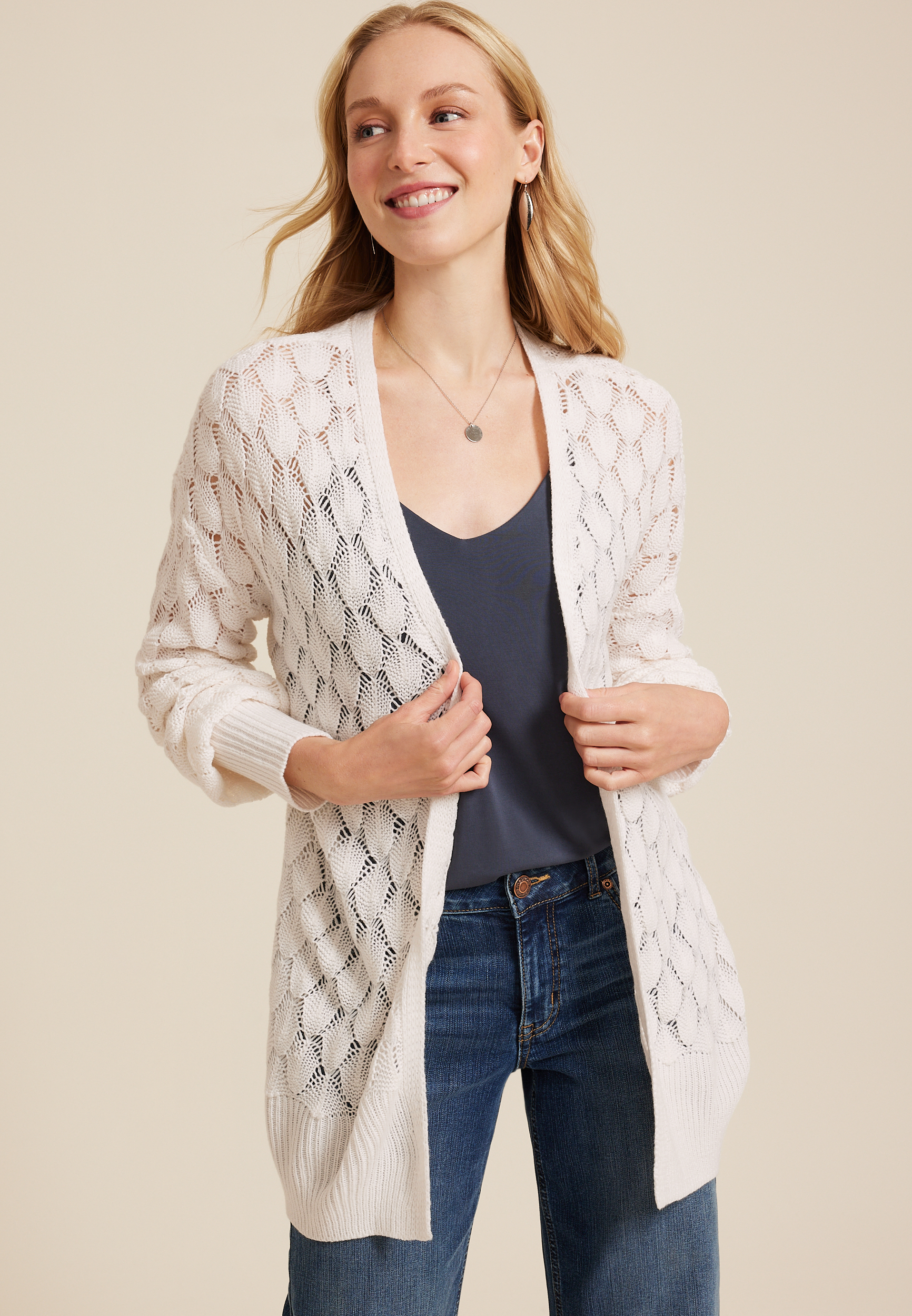 Diamond Stitch Cardigan