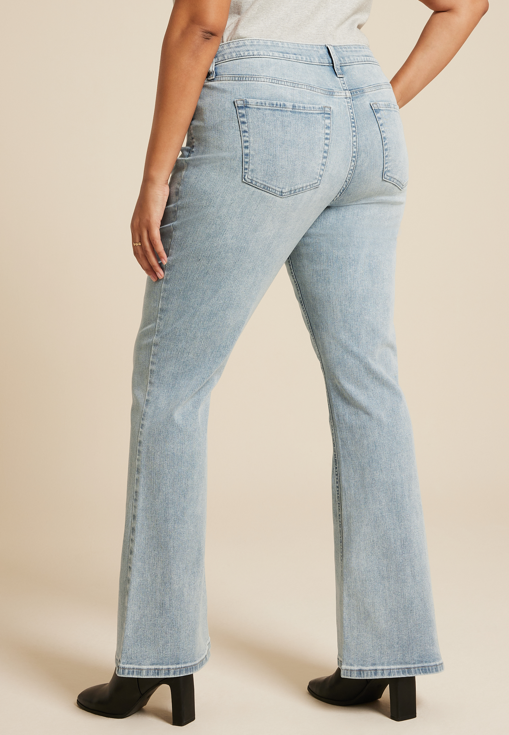 Plus Size m jeans by maurices&trade; Classic High Rise Flare Jean, C2806, large