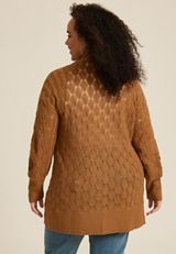 Plus Size Diamond Stitch Cardigan, C9839, small