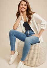 m jeans by maurices&trade; High Rise Curvy Button Fly Jegging, C3337, small