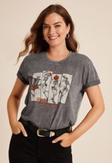Bad To The Bone Oversized Fit Graphic Tee, CHARCOAL, small