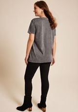 Bad To The Bone Oversized Fit Graphic Tee, CHARCOAL, small