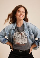 Bad To The Bone Oversized Fit Graphic Tee, CHARCOAL, small