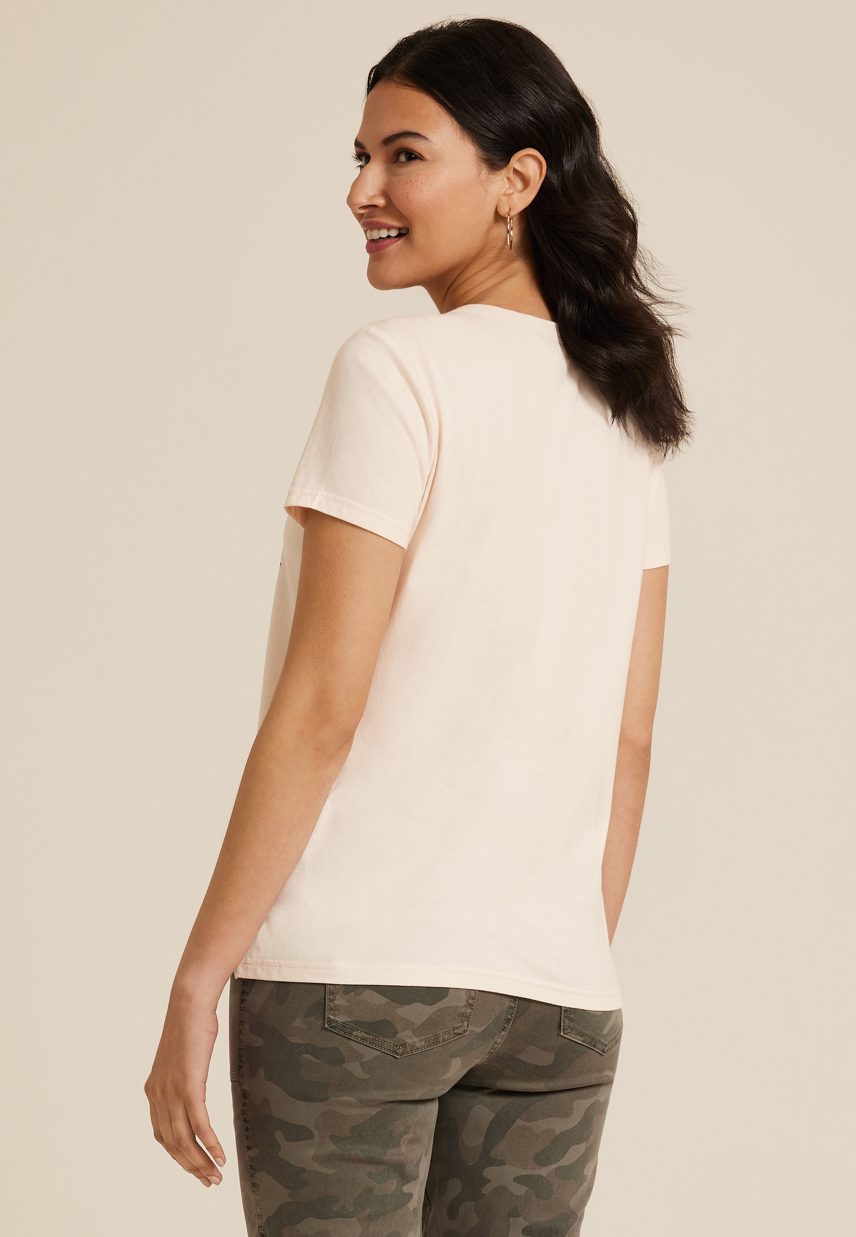 Floral Fall Classic Fit Graphic Tee, NATURAL, large