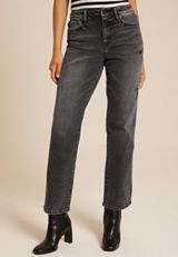 Flying Monkey&trade; Black High Rise Straight Jean, C106, small