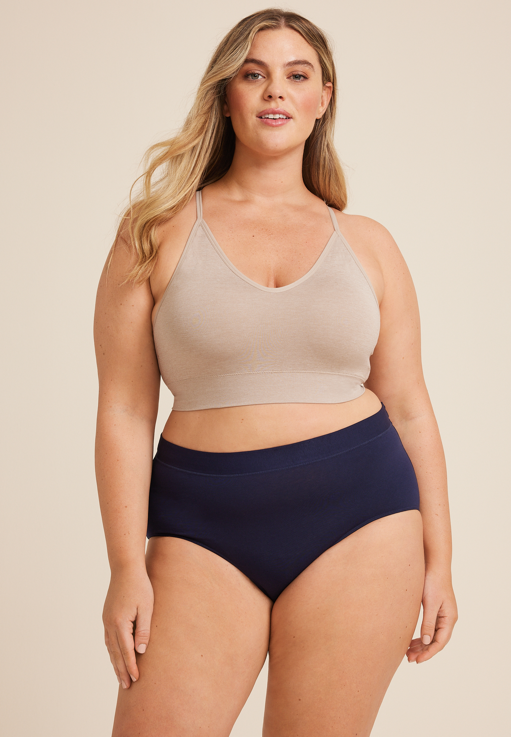 Simply Comfy Cotton High Waist Brief Panty, BLUE JASMINE, large