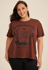 Plus Size Sanderson Sisters Relaxed Fit Graphic Tee, C4835, small