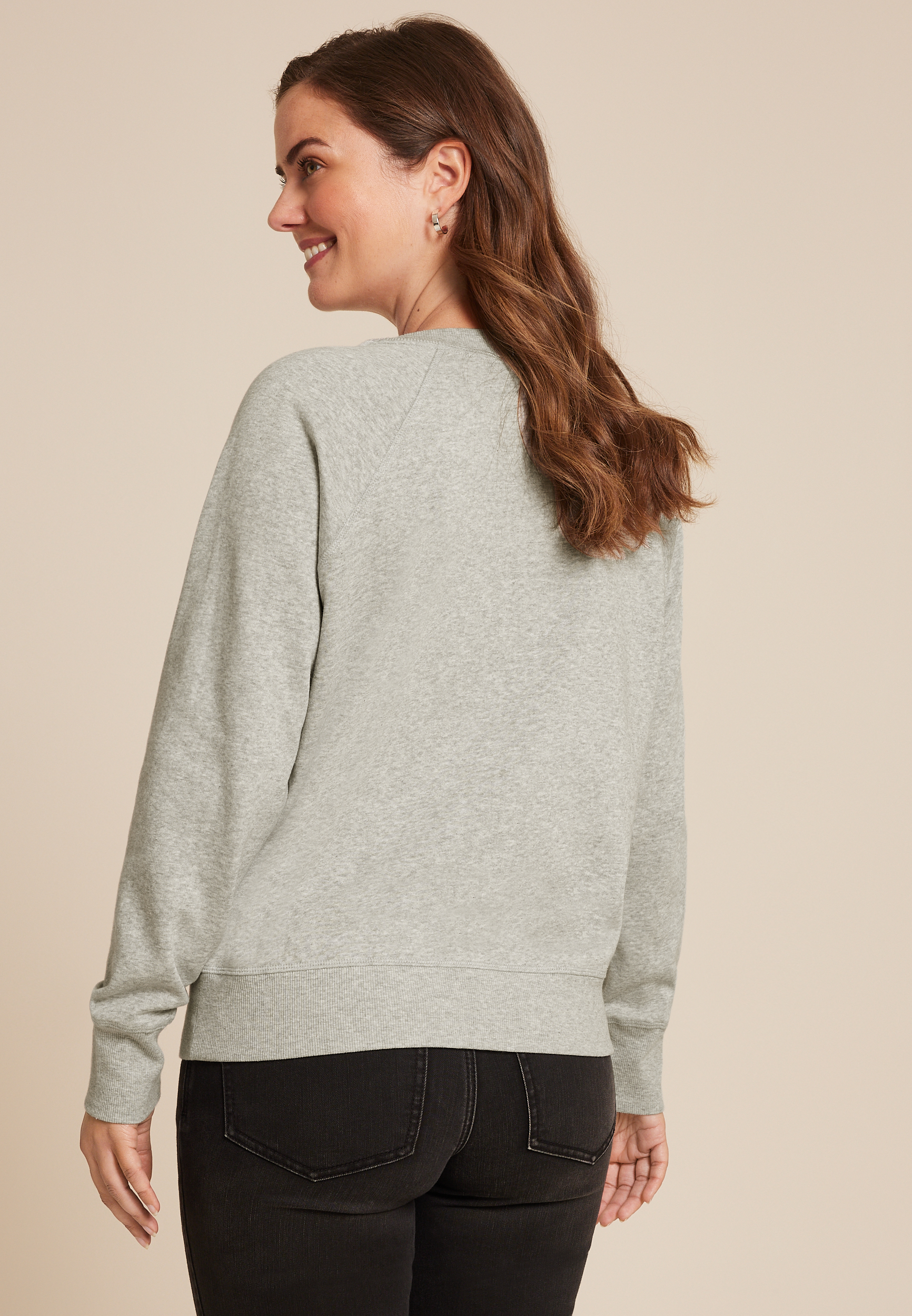 Peanuts The Great Pumpkin Believer Relaxed Fit Sweatshirt, LIGHT HEATHER GRAY, large