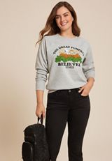 Peanuts The Great Pumpkin Believer Relaxed Fit Sweatshirt, LIGHT HEATHER GRAY, small
