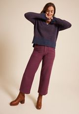 Patch Pocket High Rise Wide Leg Pant, C1376, small