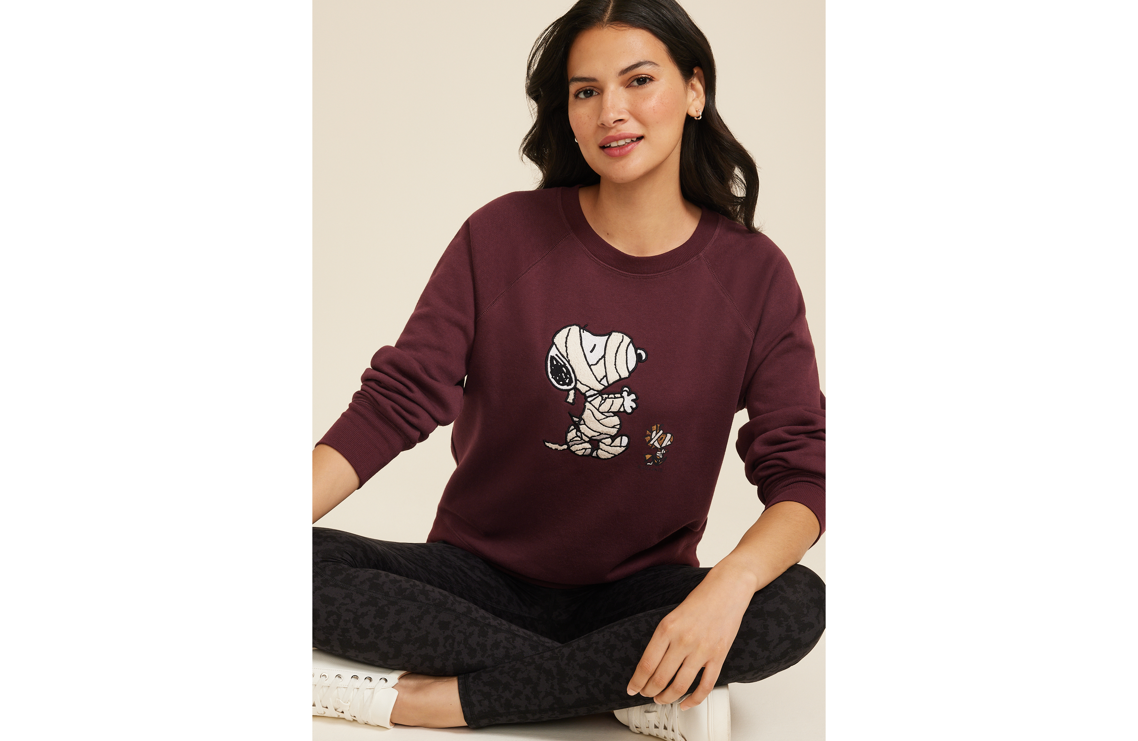 Snoopy Halloween Mummy Relaxed Fit Sweatshirt