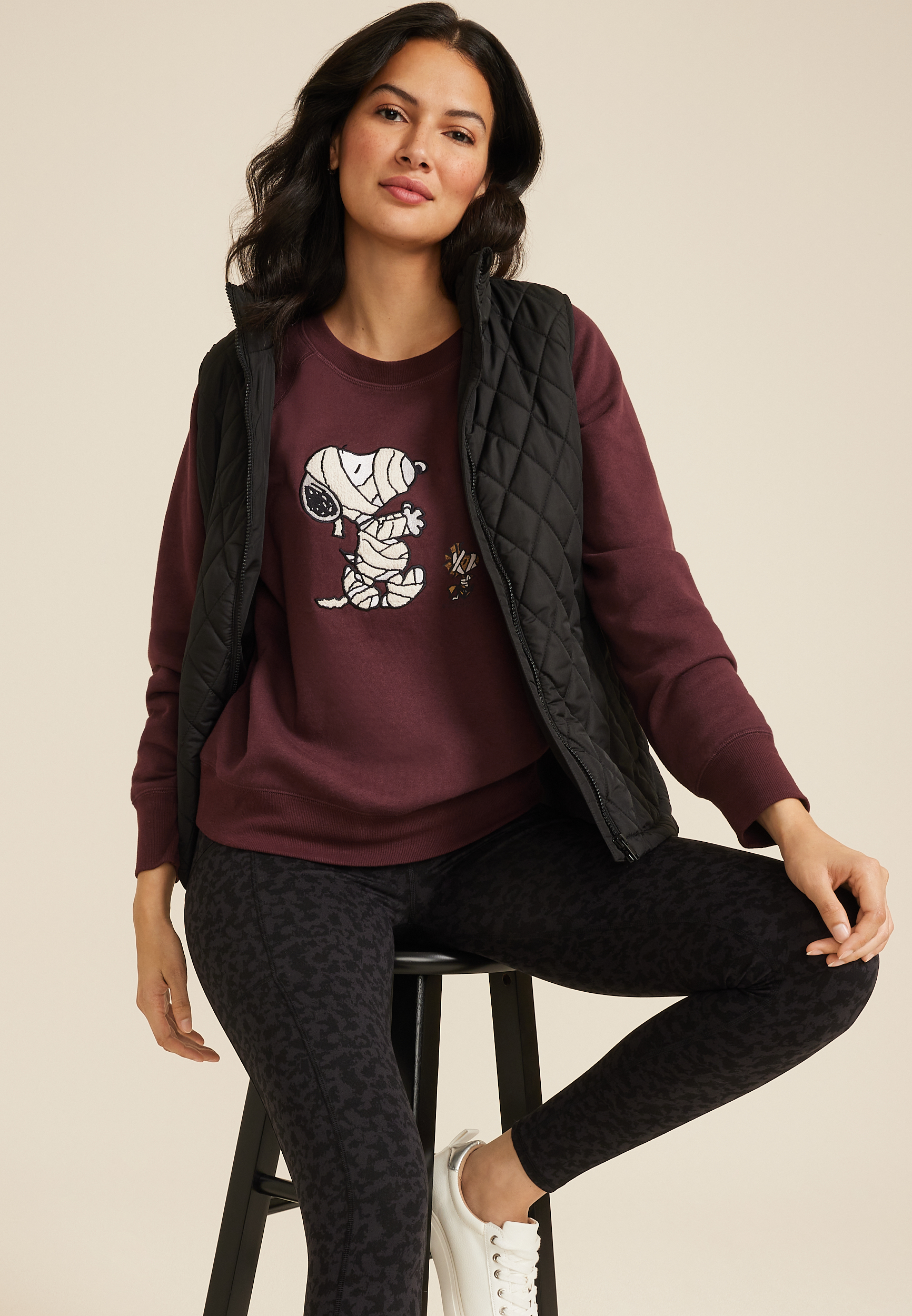 Snoopy Halloween Mummy Relaxed Fit Sweatshirt, C9735, large
