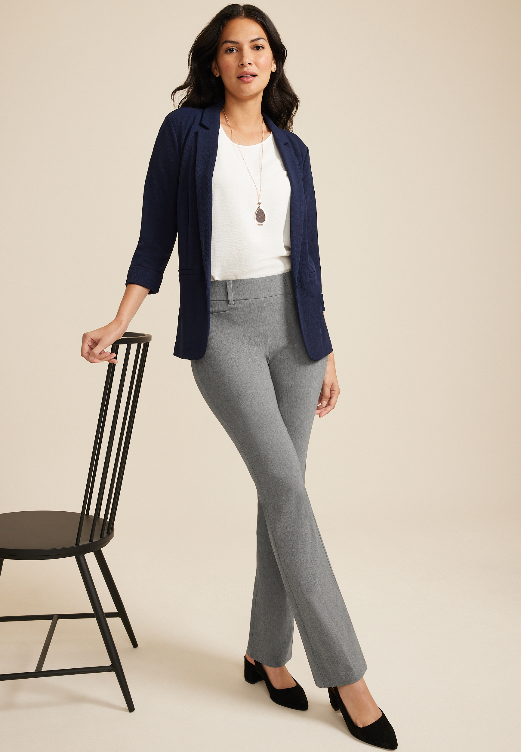 Bengaline Mid Rise Bootcut Pant, C3042, large