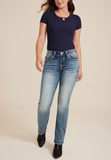 Vigoss&reg; Mid Rise Thick Stitch Bootcut Jean, MEDIUM SANDBLAST, small