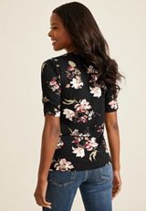 Parktown Floral Puff Sleeve Top, C1756, small