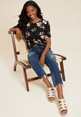 Parktown Floral Puff Sleeve Top, C1756, small