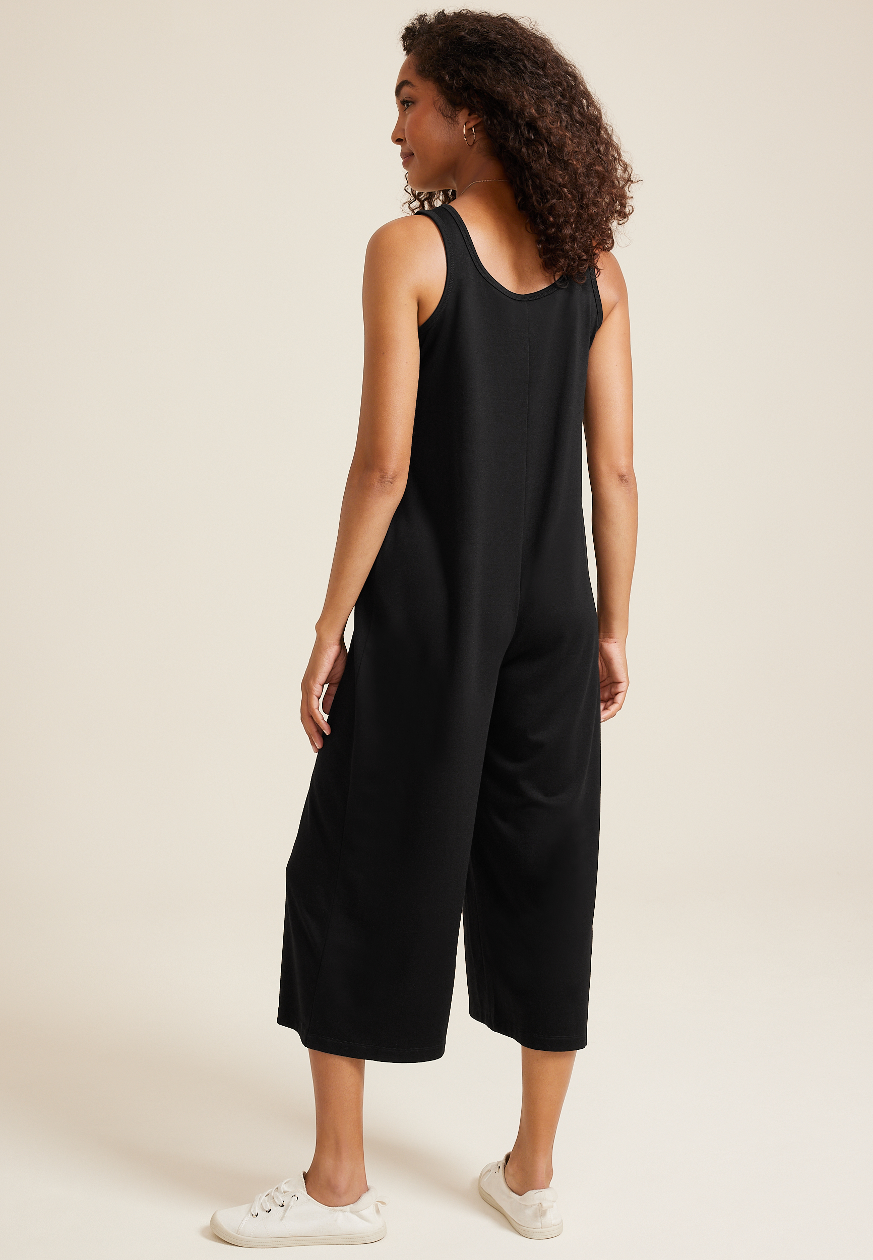 Wingbow&trade; Wide Leg Jumpsuit, BLACK, large