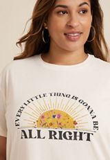 Plus Size Every Little Thing Is Gonna Be All Right Relaxed Fit Graphic Tee, C2789, small