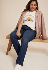 Plus Size Every Little Thing Is Gonna Be All Right Relaxed Fit Graphic Tee, C2789, small