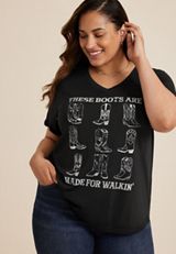 Plus Size These Boots Are Made For Walkin Classic Fit Graphic Tee, C106, small