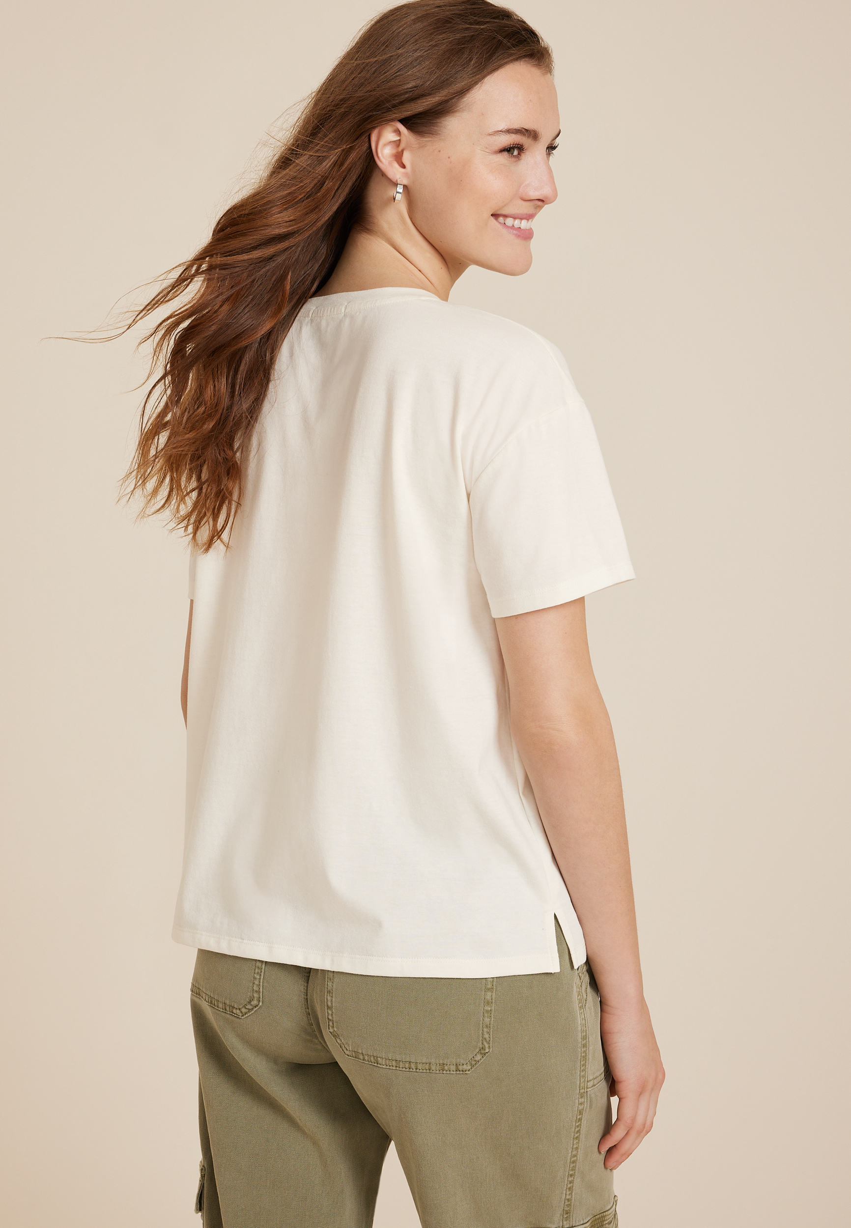 Guns And Roses Relaxed Fit Graphic Tee, C2789, large