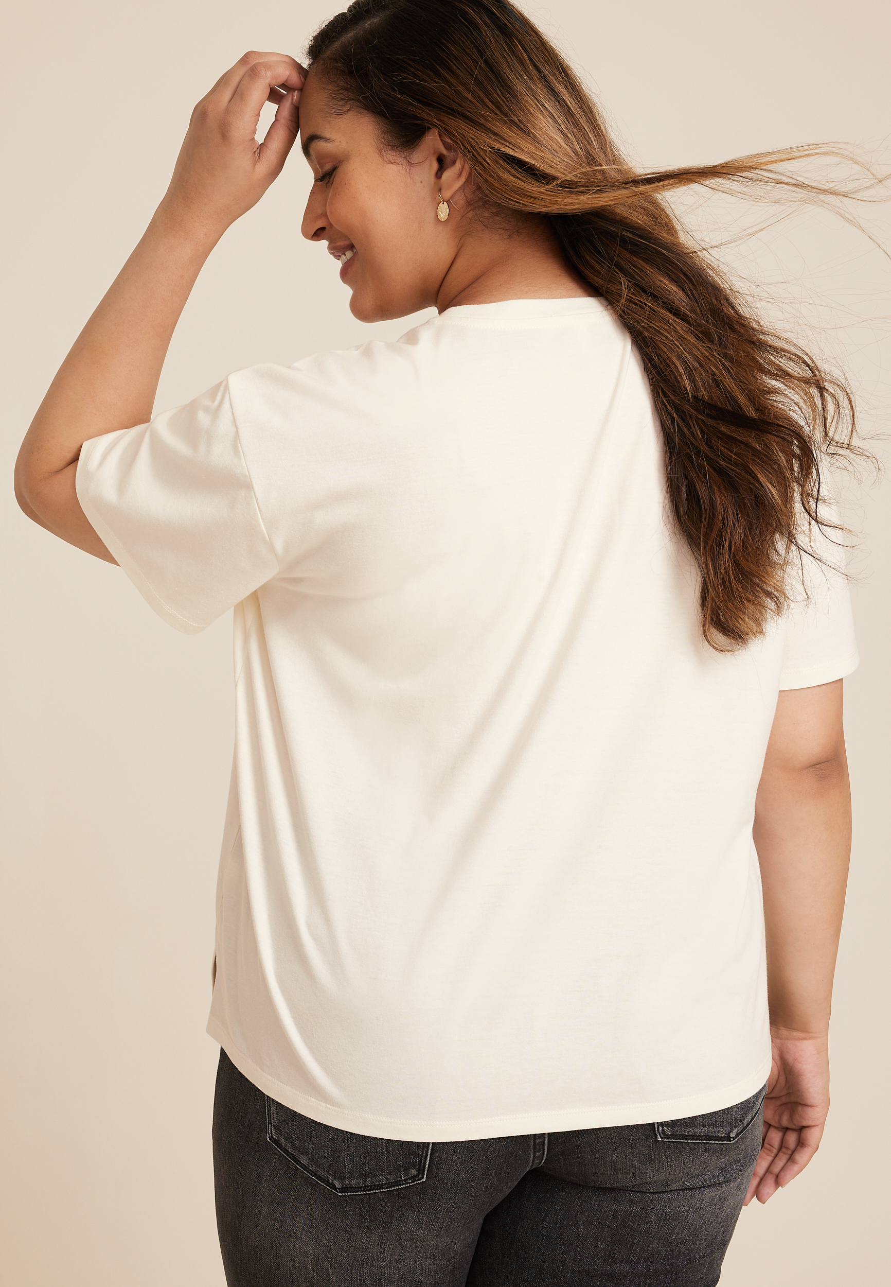 Plus Size Guns And Roses Relaxed Fit Graphic Tee, C2789, large