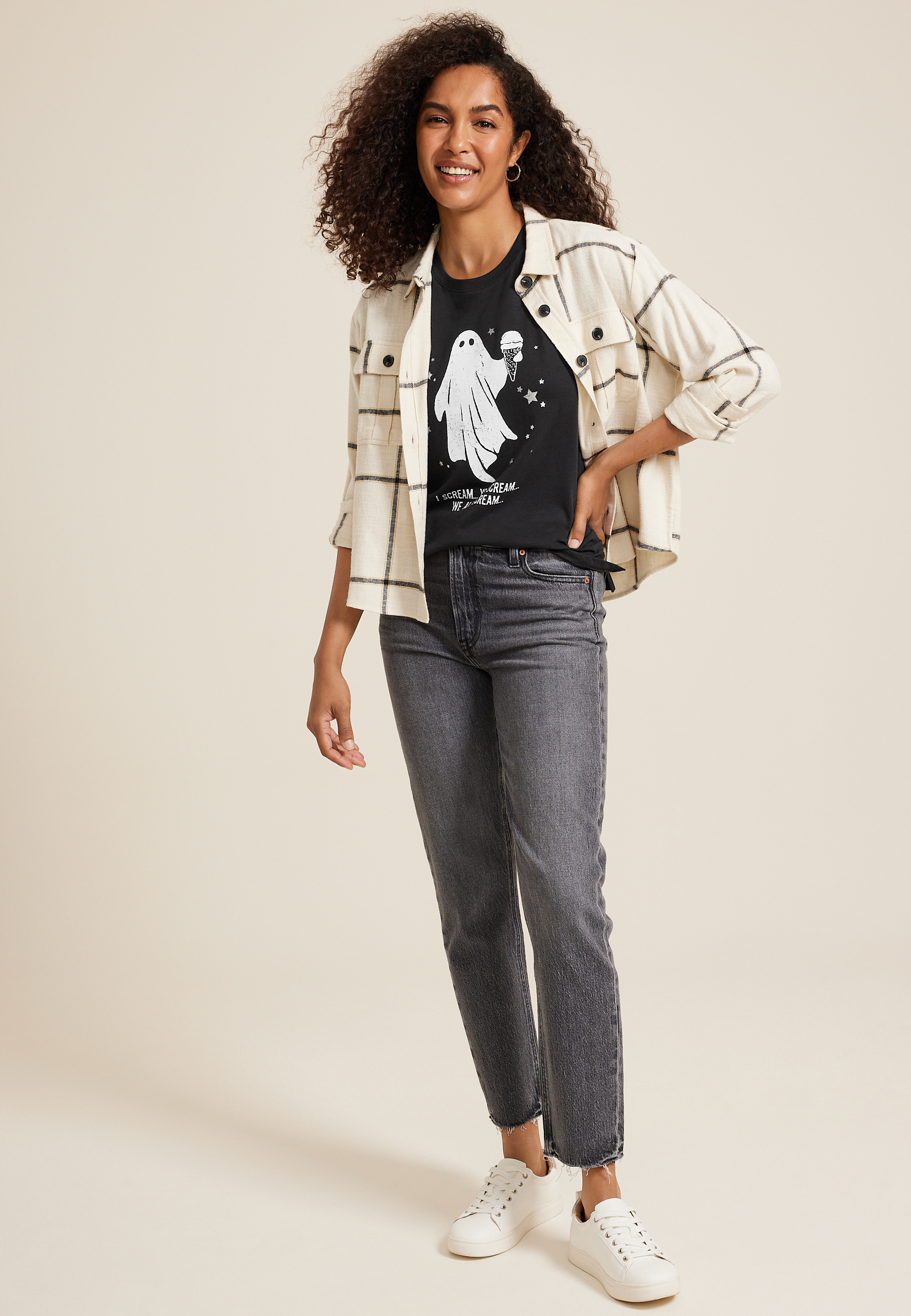 You Scream I Scream Oversized Fit Graphic Tee, C106, large