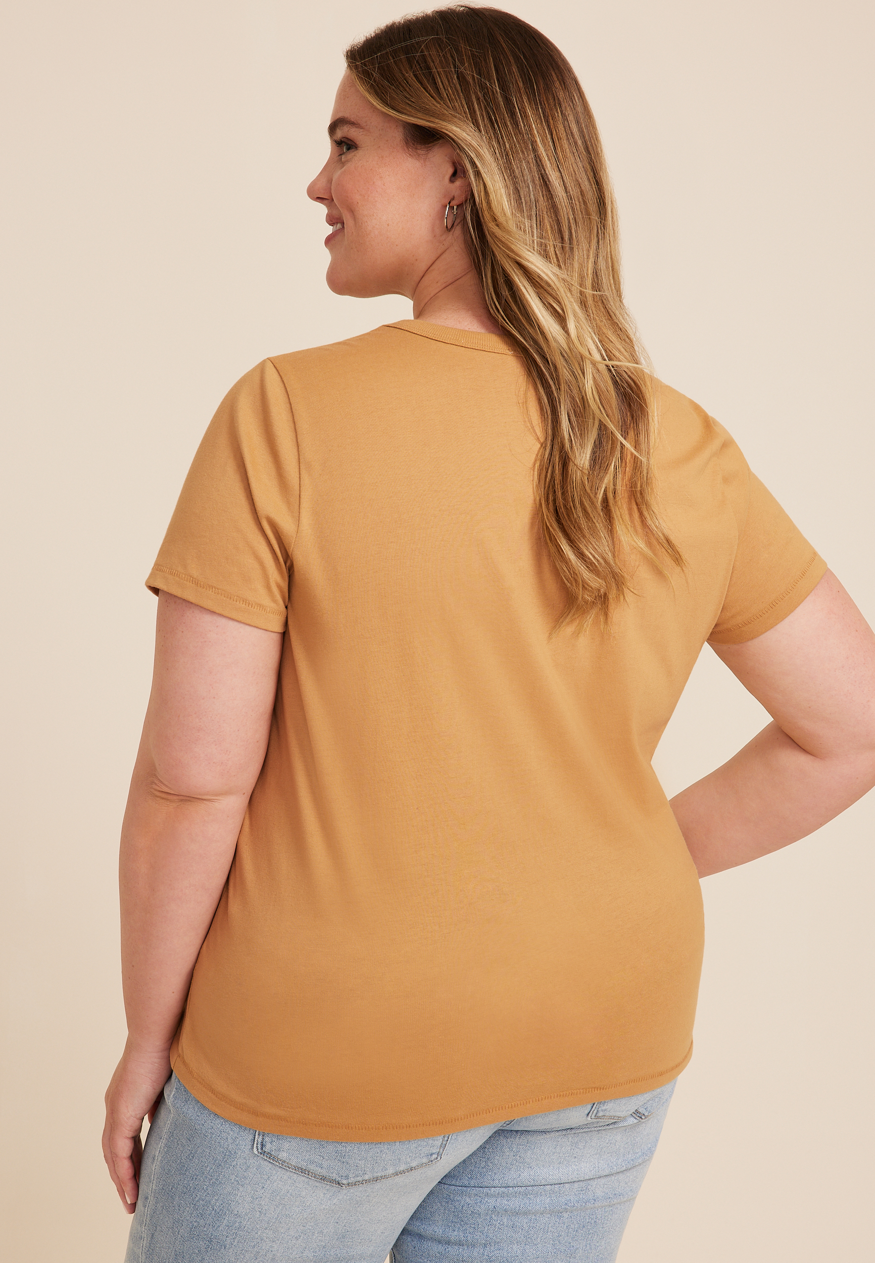 Plus Size Hibiscus Classic Fit Graphic Tee, C605, large