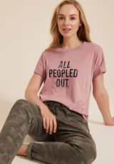 All Peopled Out Relaxed Fit Graphic Tee, C6043, small