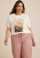 Plus Size Take More Adventures Relaxed Fit Graphic Tee, C2789, small