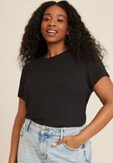 Plus Size 24/7 Kennedy Crew Neck Tee, C106, small