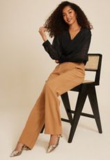 Clip Dot Long Sleeve Dolman Blouse, BLACK, small