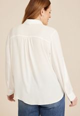 Plus Size Winona Button Down Blouse, C4673, small