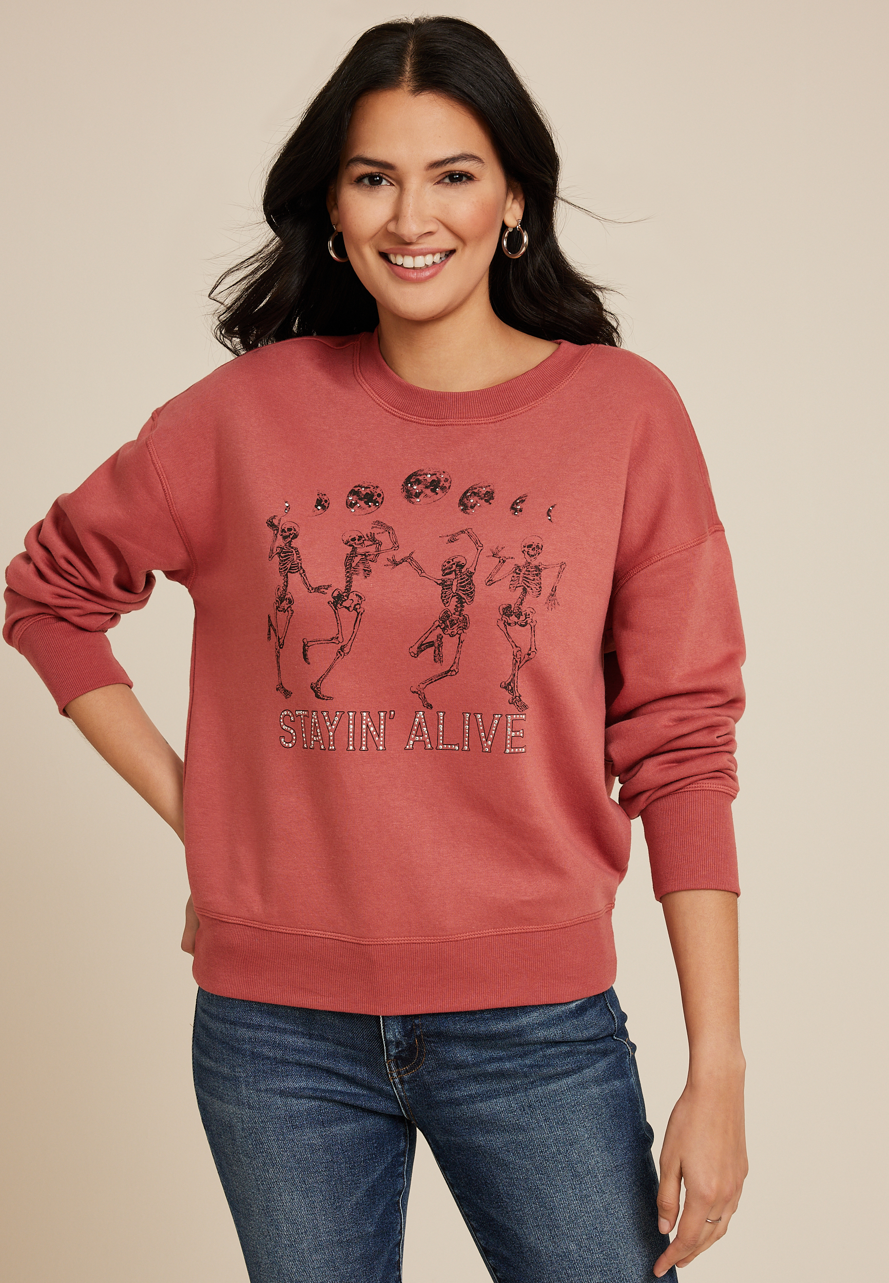 Stayin Alive Relaxed Fit Sweatshirt